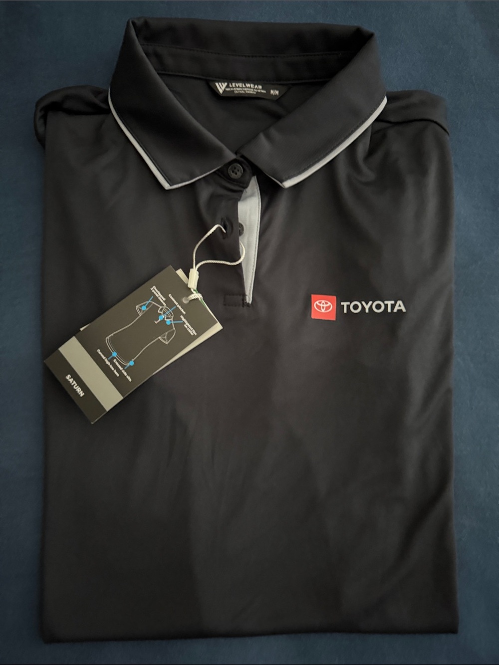 Toyota Women’s Black Polo with Contrast Trim